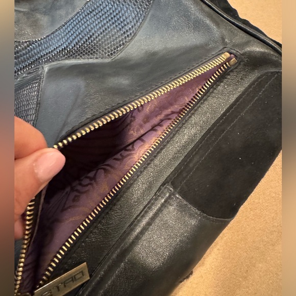Etro Black Suede and Leather Shoulder Purse - Picture 7 of 16